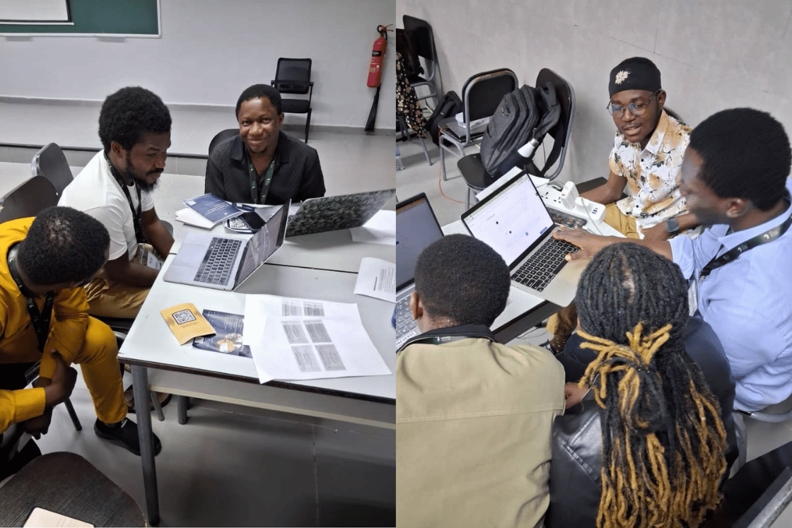 Participants testing AI systems during the workshop